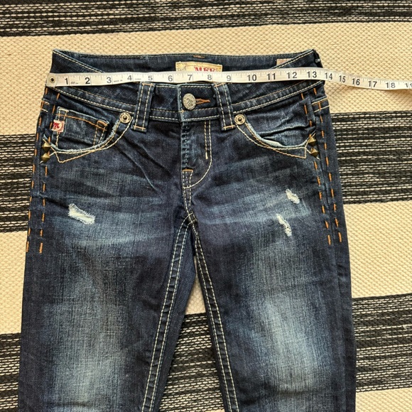 MER Denim Womens Dark Wash Spokane Cigarette Skinny Stretchy Jeans Size 24x34 - Picture 6 of 10